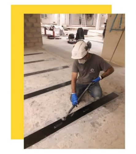 renforcement-tissu renforcement avec du tissu de carbone